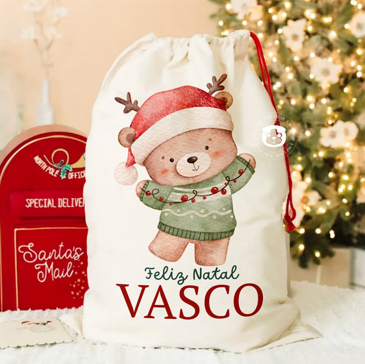 Saco de Natal para Prendas Personalizado
