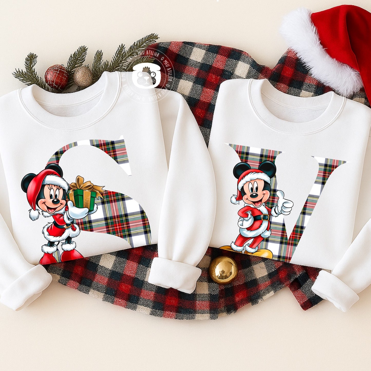 Sweats de Natal Personalizadas – 100% Algodão Cardado