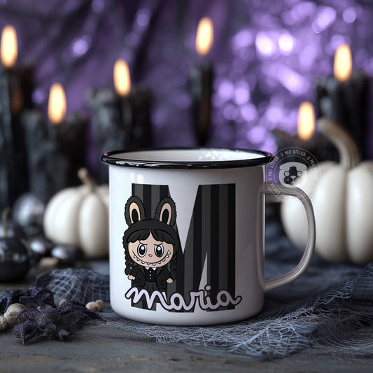 Caneca de esmalte “Labu & Weds” Personalizada