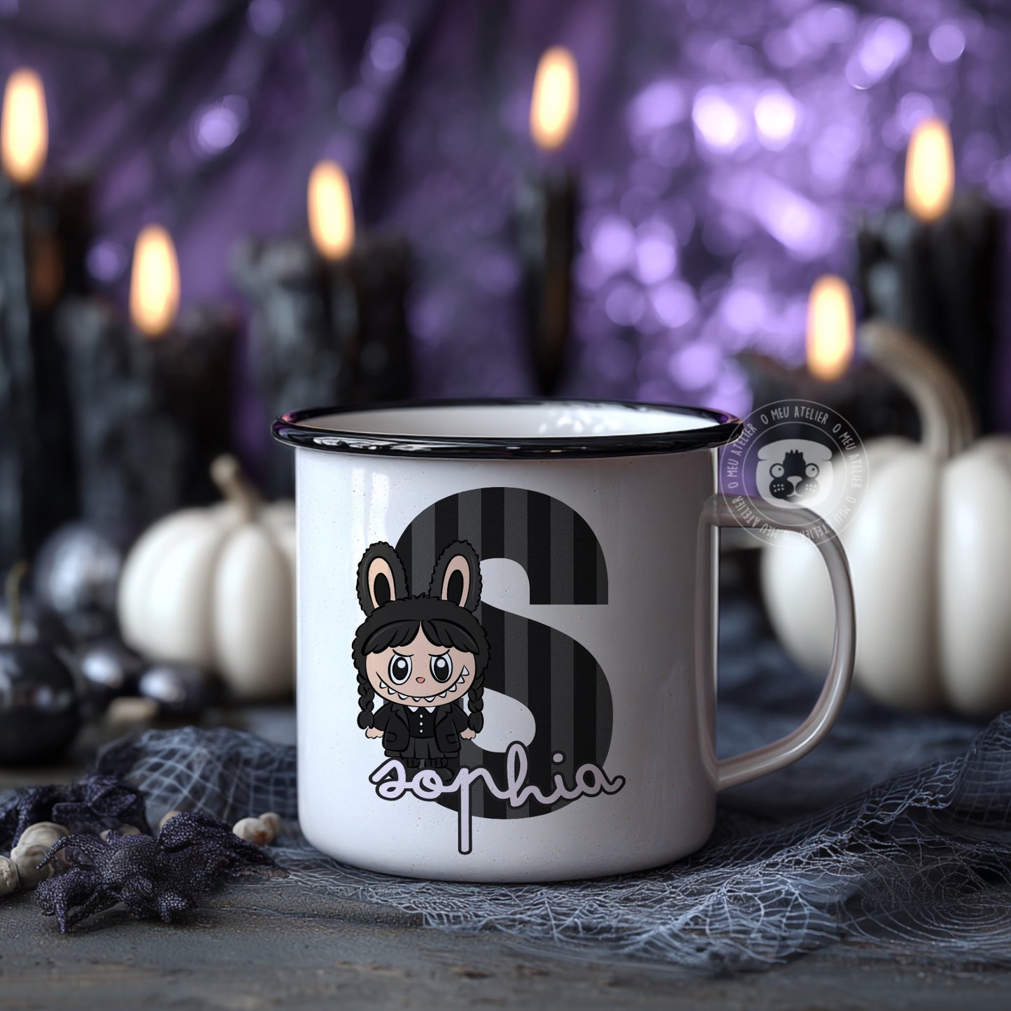 Caneca de esmalte “Labu & Weds” Personalizada