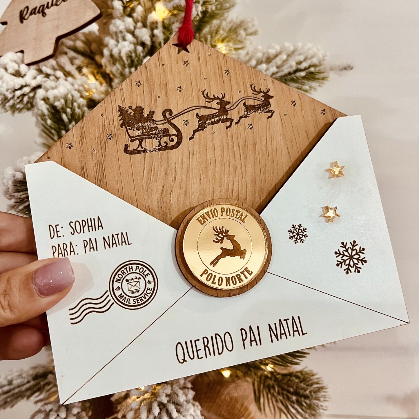 Enfeite/Envelope de Natal "Carta ao Pai Natal"