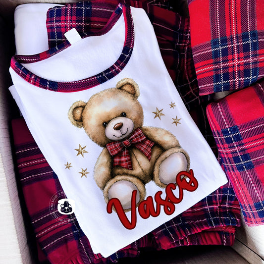 Pijama de Natal Personalizado – Ursinho c/nome