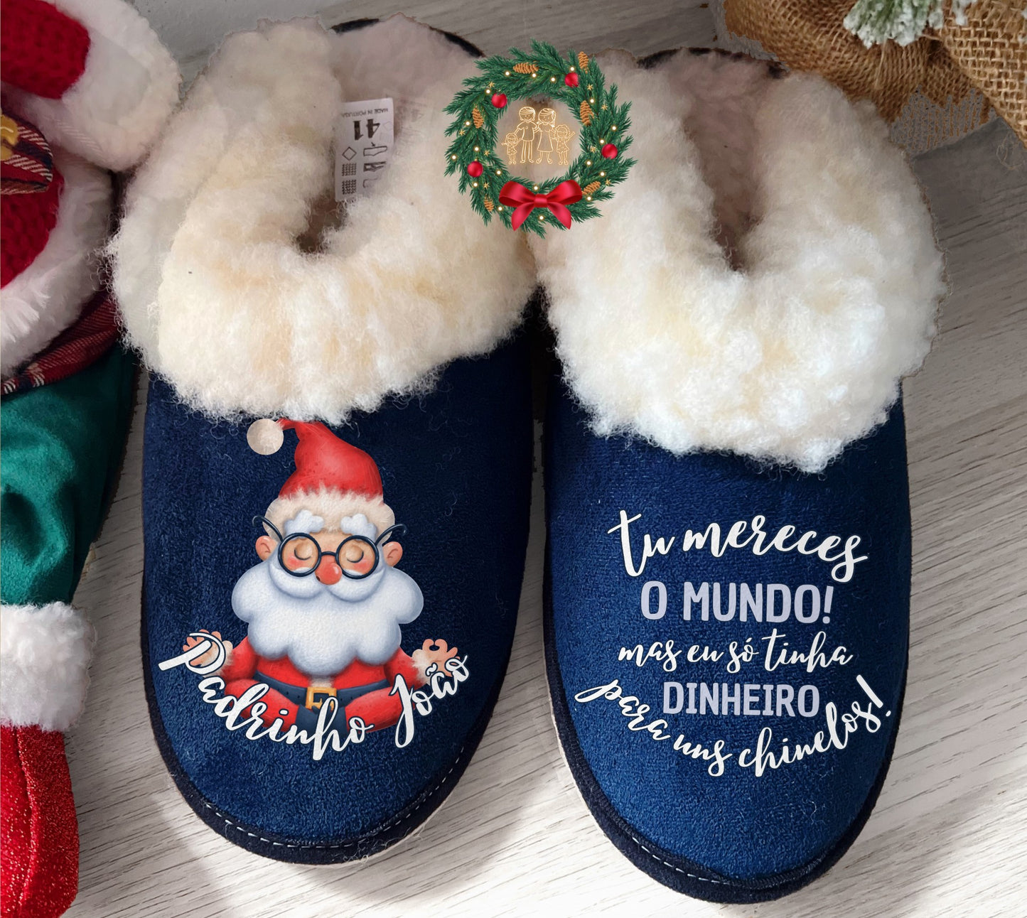 Pantufas da serra personalizadas “... Só tinha dinheiro para uns chinelos!"